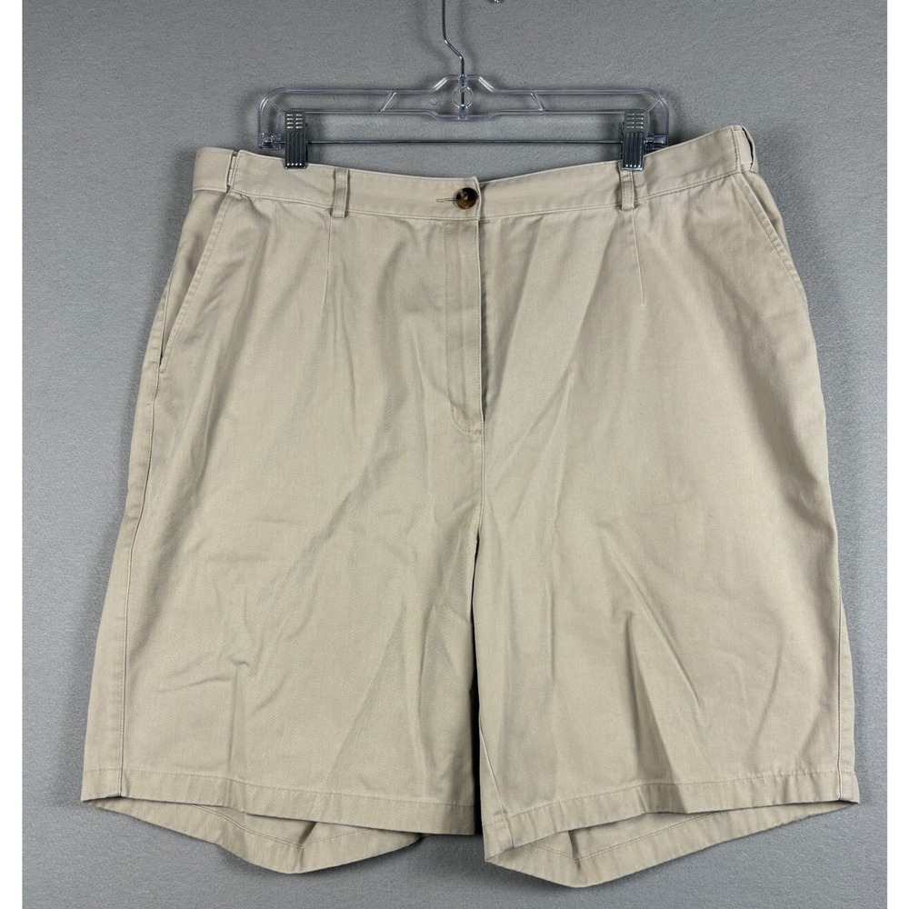 L.L. Bean Original Fit‎ Chino Shorts Cotton Twill 20 Reg Khaki Tan